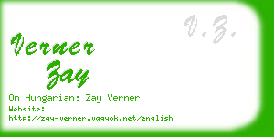 verner zay business card